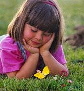 Child with butterfly